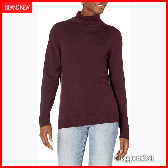 Sweaters - Women's Lightweight Turtleneck Sweater Classic Fit Long Sleeve Pullover